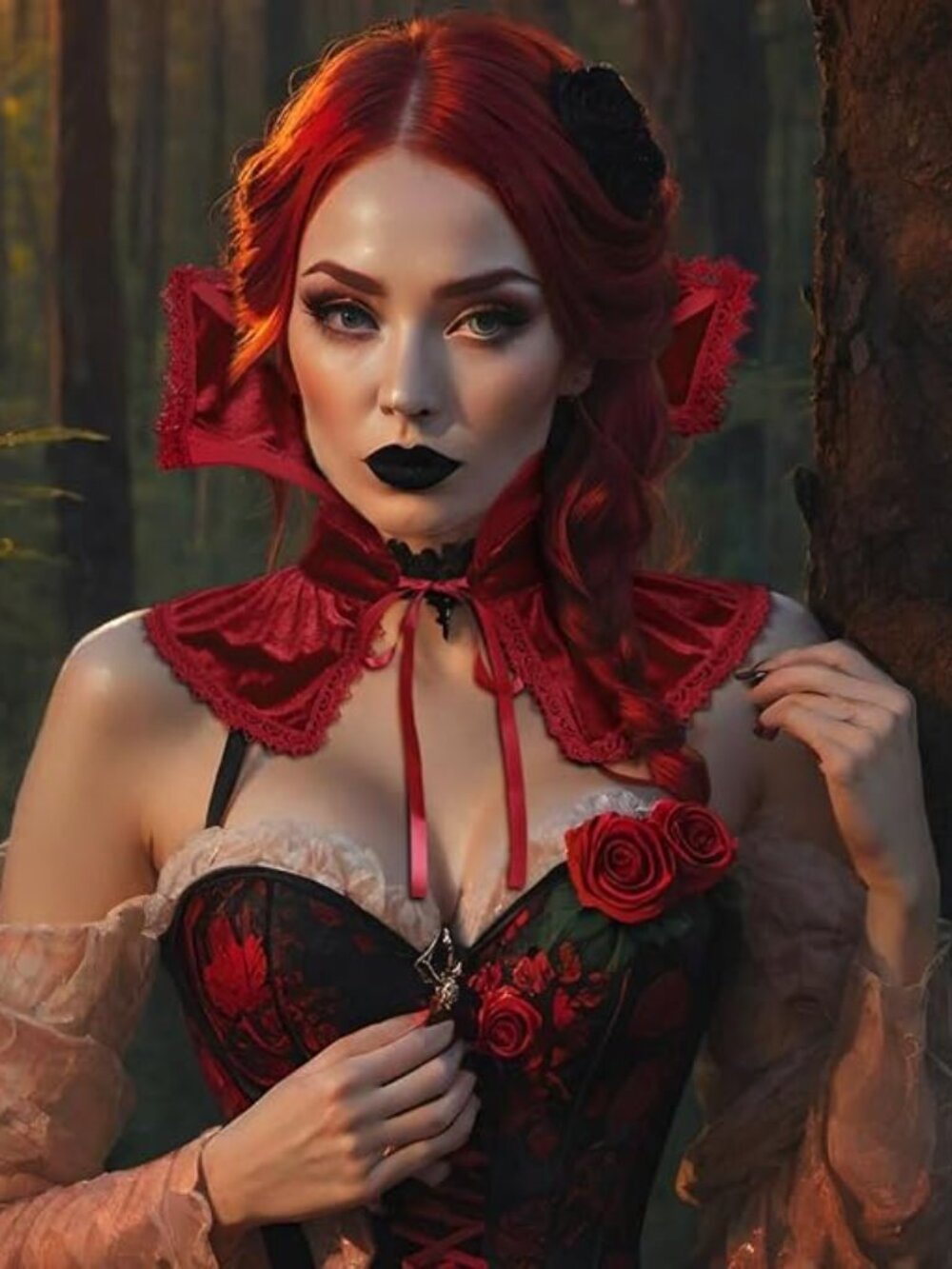 Victorian Collar Stand Up Vampire Collar